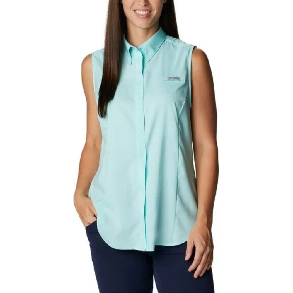 Columbia Sleeveless Turquoise Top